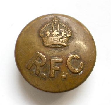 WW1 Royal Flying Corps large pattern RFC brass button