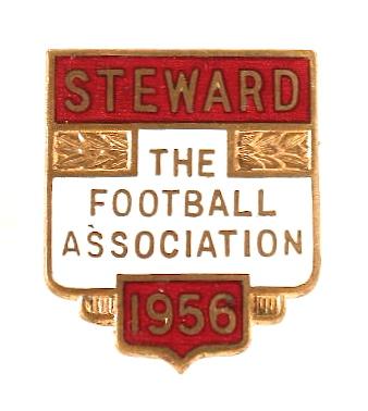 The Football Association 1956 steward badge