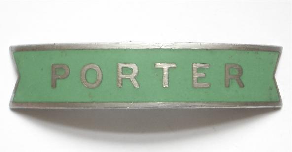 British Railways Southern Region green enamel fishtail cap badge