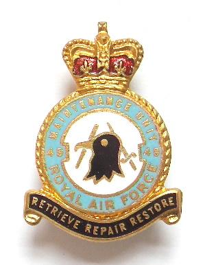 RAF No 49 Maintenance Unit Colerne Royal Air Force Badge c1950s
