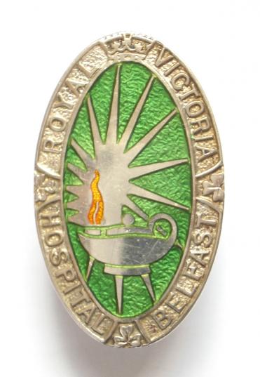 Royal Victoria Hospital Belfast 1939 silver nurses badge