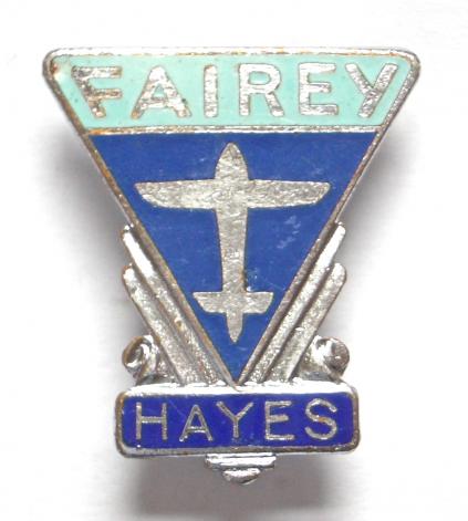 Fairey Aviation Company Hayes Middlesex construction workers badge