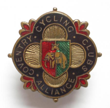 Coventry Cycling Clubs Alliance circa 1940s Membership Badge.