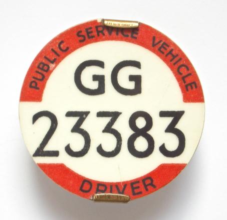 PSV Bus Driver South Wales Transport licensing badge