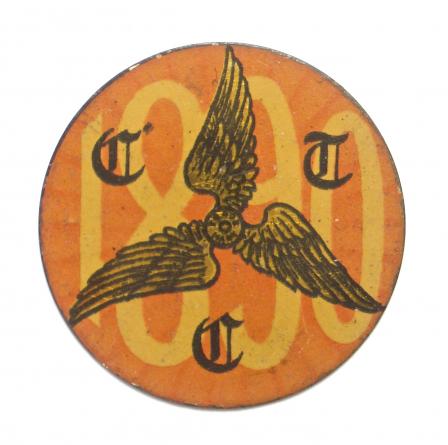 Cyclists' Touring Club CTC 1890 membership certificate badge