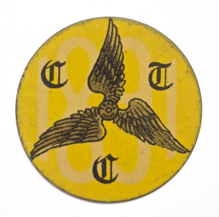 Cyclists Touring Club CTC 1891 membership certificate badge