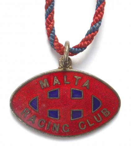 Malta Racecourse horse racing club badge c1930s