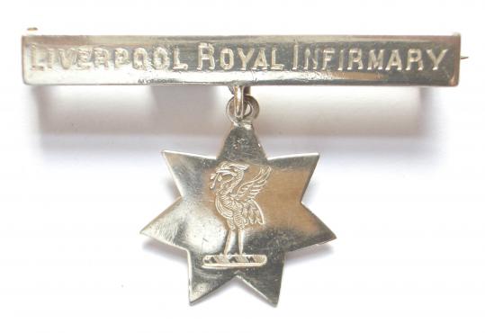 Liverpool Royal Infirmary silver nurses hospital badge