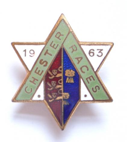 1963 Chester Races horse racing club badge