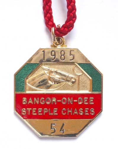 1985 Bangor Racecourse Steeple Chases horse racing club badge