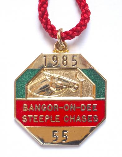 1985 Bangor Racecourse Steeple Chases horse racing club badge