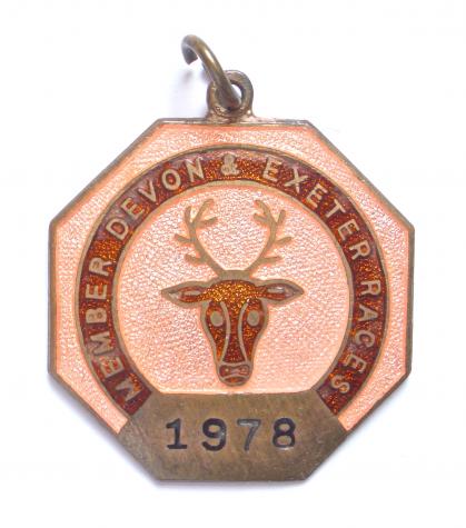 1978 Exeter Racecourse horse racing club members badge