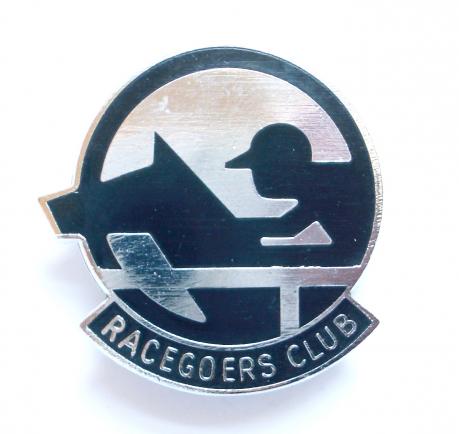 Racegoers Club horse & jockey members badge
