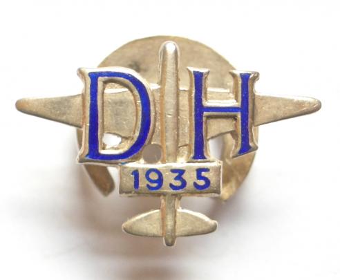 De Havilland Aircraft Company 1954 silver long service badge