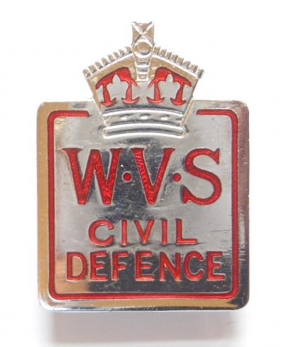 WW2 Womens Voluntary Service WVS Civil Defence home front badge