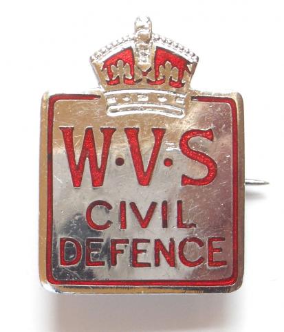 Womens Voluntary Service WVS Civil Defence home front badge