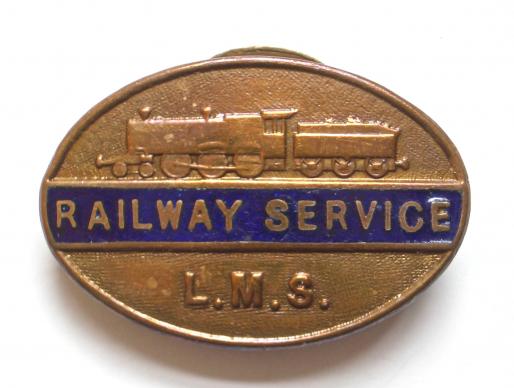 WW2 London Midland & Scottish Railway LMS war service badge
