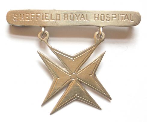 Sheffield Royal Hospital 1915 silver nurses badge