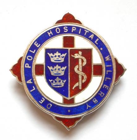 De La Pole Hospital Willerby 1973 silver nurses badge