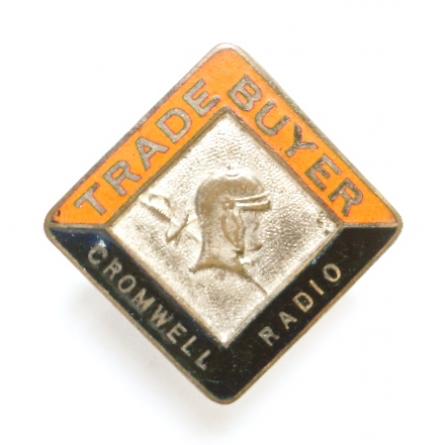 Cromwell Radio Receivers Trade Buyer badge c1930s