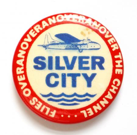 Silver City Airways Flies over the Channel advertising badge
