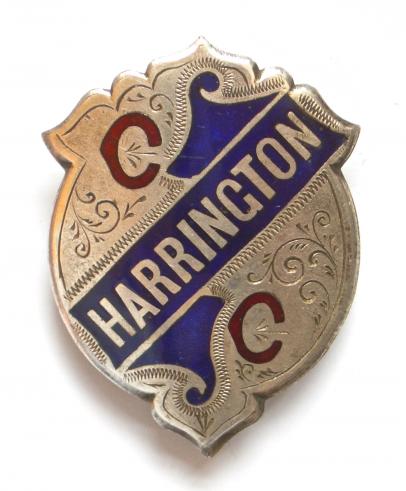 Harrington Cycling Club silver plated badge c1910