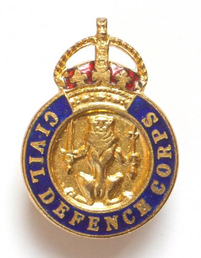 Civil Defence Corps Scotland home front volunteer badge 1949 to 1953