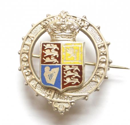 Queen Victoria 1887 Jubilee hallmarked silver pin badge