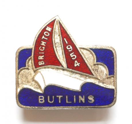 Butlins 1954 Brighton Holiday Camp sailing yacht badge