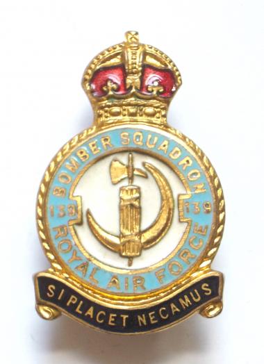 RAF No 139 Pathfinder Squadron Royal Air Force Badge c1940s