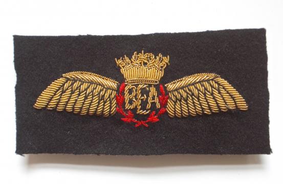 BEA Airline pilot's wing gold bullion uniform badge