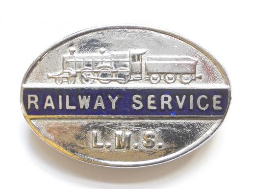 WW2 London Midland & Scottish Railway LMS war service badge