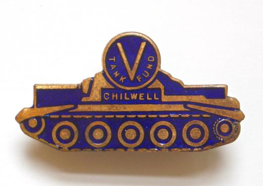 WW2 V for Victory Tank Fund Chilwell fundraising badge