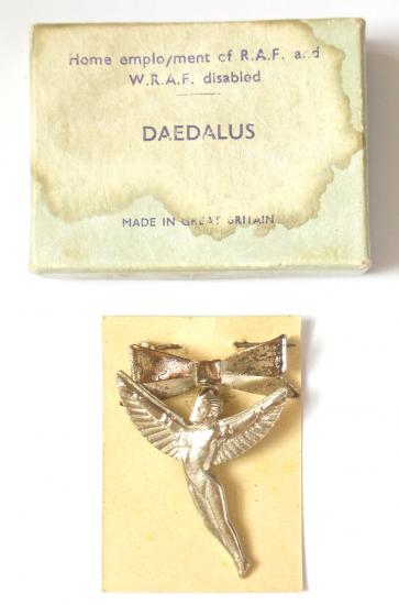 Daedalus fundraising badge sold in aid of RAF and WRAF disabled c1940s