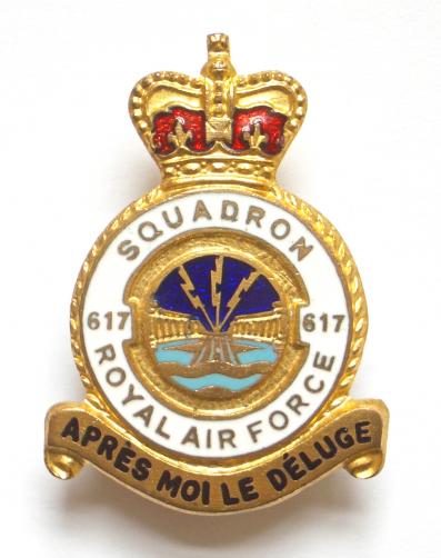 RAF No 617 Squadron Dambusters Badge c1950s by Miller
