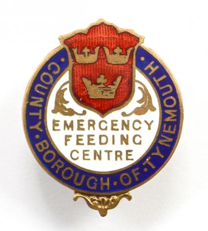 WW2 Tynemouth air raid welfare emergency feeding rest centre badge