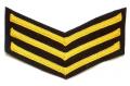 Civil Defence Corps senior rank chevron sleeve badge three stripes