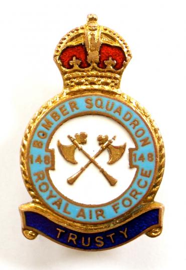 RAF No 148 Bomber Squadron Royal Air Force Badge c1940s