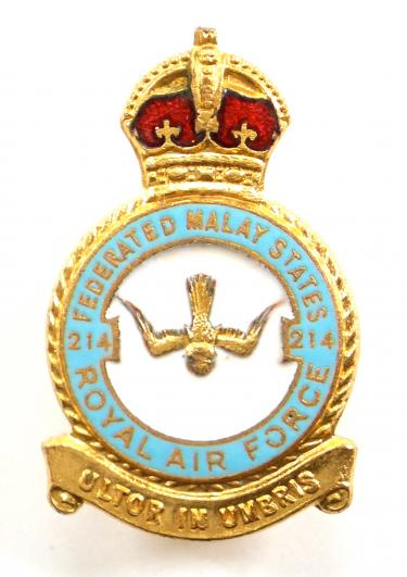 RAF No 214 Federated Malay States Squadron Royal Air Force Badge