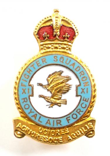 RAF No 11 Fighter Squadron Royal Air Force Badge circa 1940's.