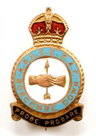 A & AEE RAF Boscombe Down Royal Air Force Badge c1940s