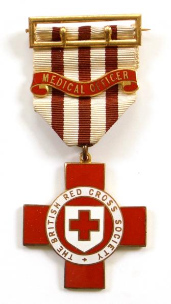 British Red Cross Society Medical Officer technical badge named to a Doctor