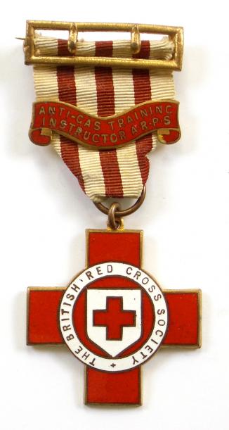 WW2 British Red Cross Anti Gas Training Instructor ARP school medal