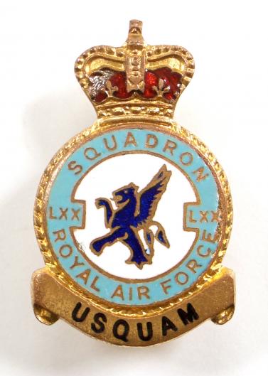 RAF No 70 Squadron Royal Air Force Badge circa 1950s