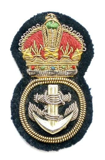 Royal Navy petty officer bullion cap badge