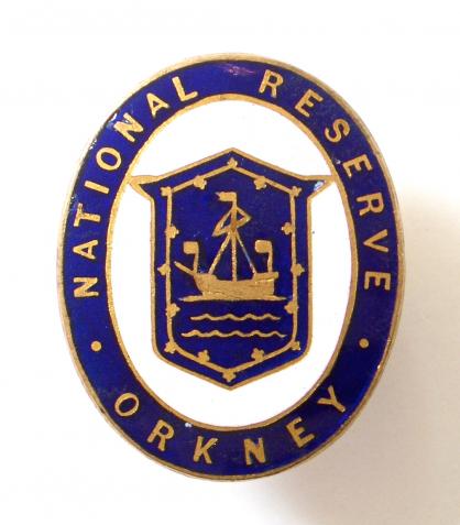 WW1 National Reserve Orkney Islands home front badge