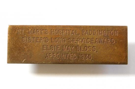 St Marys Hospital Paddington 1935 sisters long service award badge