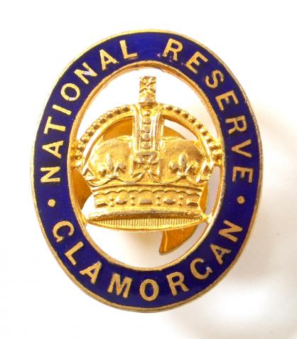 WW1 National Reserve Glamorgan Welsh home front badge