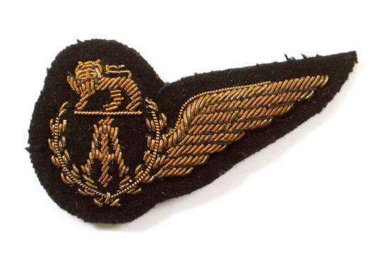 Imperial Airways Flight Aircrew gold bullion brevet wing uniform badge