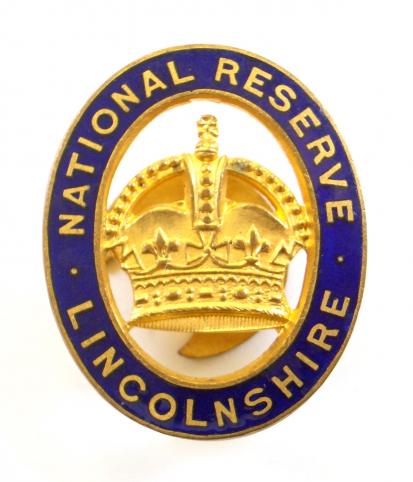 WW1 National Reserve Lincolnshire home front badge